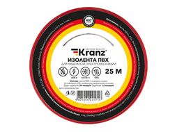 Изолента ПВХ 0,13х19 мм, 25 м, красная KRANZ