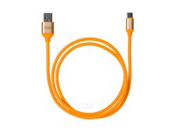 Дата-кабель, ДК 14, USB - USB Type-C, 1 м, силиконовая оплетка, оранжевый, TDM SQ1810-0314