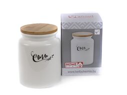 Банка для сыпучих продуктов керамическая "Соль" 10,5x10,5x15 см Home Line