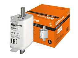 Плавкая вставка предоxранителя ППНН-33, габарит 00, 80А TDM SQ0713-0007