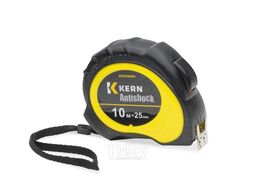 Рулетка измер. KERN ANTISHOCK, 10м/25мм, 2-стор. желт. лента, автоcтоп.+2фикс., корп.2К, магнит KE200006