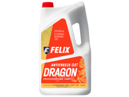 Антифриз красный 5kg (4,4л) (ГОТОВЫЙ) FELIX DRAGON до -40С CHINA GB 29743, Haval, Geely,