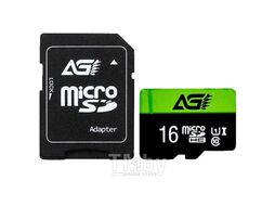 Карта памяти AGI TF138 microSDHC AGI016GU1TF138 16GB (с адаптером)