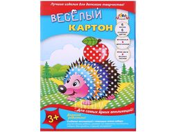 Картон цветной двухсторонний с рисунком А4 6л. 6цв. "Ромашки" Апплика С0151-05