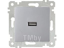 Розетка 1-ая USB (скрытая, без рамки) серебро, RITA, MUTLUSAN (16 A, 250 V, IP 20)