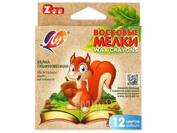 Мелки восковые 12цв. "Zoo" (шестигранные) Луч