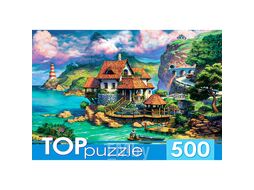 Пазлы 500 элементов Прибрежный домик TOPpuzzle ХТП500-6822