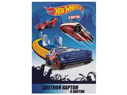 Картон цветной А4 8л. 8цв. "Hot Wheels" в папке Centrum 88687