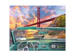 Алмазная живопись 40*50см "Golden Gate Bridge" Darvish DV-9565-51