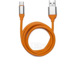 Дата-кабель, ДК 13, USB - micro USB, 1 м, силиконовая оплетка, оранжевый, TDM