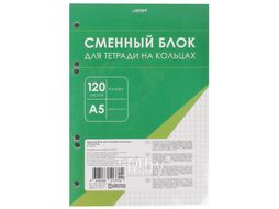 Сменный блок для тетрадей на кольцах А5 120л в клетку КанцЭксмо СБК1205166