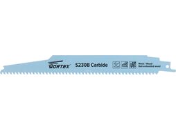 Пилка сабельная по кирпичу S230B (1 шт.) WORTEX (пропил для демонтажных работ, Carbide Technology, шлифованные зубья)