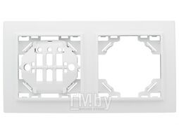 Рамка Минск 2-местная горизонтальная белая EKF Basic