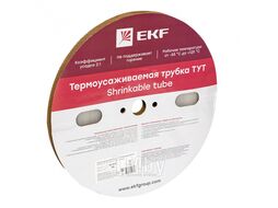 Термоусаживаемая трубка ТУТ 8/4 прозрачная рулон EKF PROxima tut-8-tr