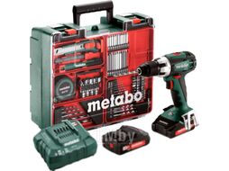 Аккумуляторная дрель-шуруповерт 2х2.0Ач Li с набором инструметов Metabo BS 18 LT Set