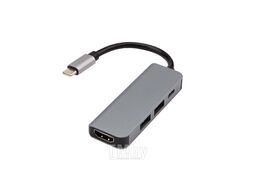 Разветвитель USB Type-C на 4 порта: 1xHDMI/2xUSB/1xType-C PD REXANT