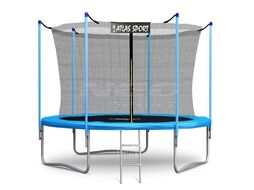 Батут Atlas Sport 252 см (8ft) с внутренней сеткой и лестницей BLUE