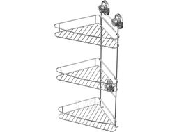 Метал. Корзинка угловая 3-ярусная на вакуумных присосках Ledeme L3728-3