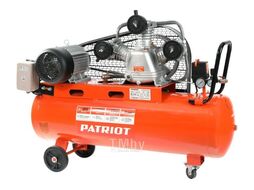 Компрессор Patriot поршневой ременной PTR 100-670, 670 л/мин, 10 бар, 3000 Вт, 100 л, быстросъемный