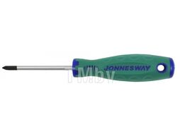 Отвертка стержневая крестовая ANTI-SLIP GRIP, PH1х75 мм JONNESWAY D71P175