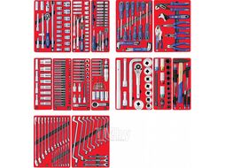 Набор инструментов "ПРОФИ" для тележки, 14 ложементов, 299 предметов МАСТАК 5-00299