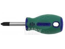 Отвертка стержневая крестовая ANTI-SLIP GRIP, PH2х38 мм JONNESWAY D71P238