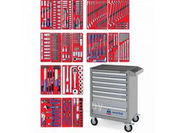 Набор инструментов "ЭКСПЕРТ" в серой тележке, 323 предмета, 52-07323G МАСТАК 52-07323G