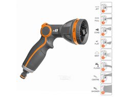 Пистолет-распылитель 1/2 " - 5/8" с плавной регулировкой напора 8 типов струй DAEWOO DWG 2020