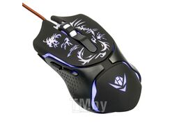 Мышь MOG-25U Nakatomi Gaming mouse - игровая, 6 кнопок ролик, 7-ми цветная подсветка, USB, черная