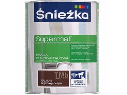 Эмаль масляно-фталевая SUPERMAL коричневая RAL8016, 0.4л 8/1344 Sniezka