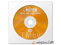 Диск DVD+R 4,7 Gb 16x в бумажном конверте с окном Mirex UL130013A1С