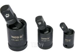 Головки-карданы ударные 1/4, 3/8, 1/2 CrMo Yato YT-10643