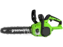 Цепная пила аккумуляторная, 24V, 30см, бесщеточная, без АКБ и ЗУ Greenworks 2007007