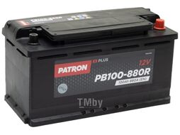 Аккумулятор PATRON PLUS 12V 100AH 880A ETN 0(R+) B13 353x175x190mm 21,6kg PATRON PB100-880R