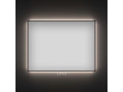 Прямоугольное зеркало с фоновой LED-подсветкой Wellsee 7 Rays Spectrum 172201030 (100*70 см, черный контур, сенсорная кнопка)