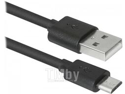 Кабель USB Defender USB08-03BH USB2.0 черный, AM-MicroBM, 1м