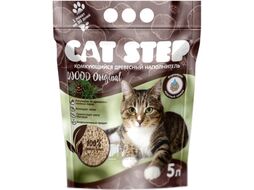 Наполнитель для туалета Cat Step Wood Original / 20323001 (5л/2.3кг)