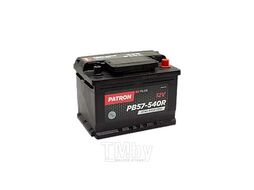 Аккумулятор PATRON PLUS 12V 57AH 540A (R+) B13 242x175x175mm 12,9kg PATRON PB57-540R