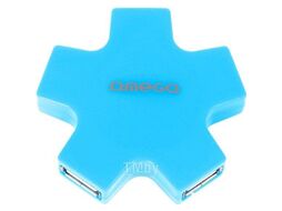 Разветвитель USB 2.0 OMEGA 4*USB голубой [OUH24SBL]