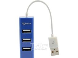 Разветвитель USB 2.0 SBOX 4*USB H-204 BLUE [H-204BL]