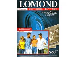 Фотобумага 200 г/м2 А4 односторонняя Bright Super Glossy 20 л. Lomond 1101112