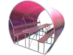 Беседка Агросфера Пион 2м с покрытием (гранатовый)