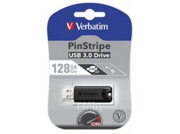 128GB USB 3.0 FlashDrive Verbatim Pinstripe черный 49319