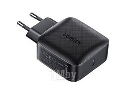 Сетевое зарядное устройство UGREEN USB-C 65W PD GaN Tech Charger With C-C 2M Cable CD217 (Black) 40156