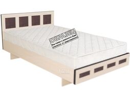 Полуторная кровать Mio Tesoro М1 КР-017.11.02-14 140x186 с двумя матрасами Letto 70x186 (дуб девон)