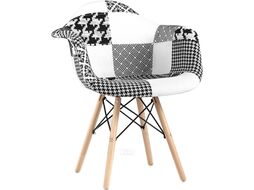 Стул Stool Group Eames / Y809 (пэчворк черный/белый)