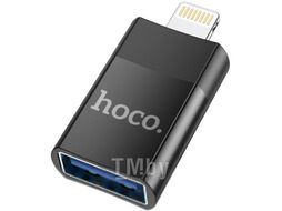 Адаптер Hoco UA17 Lightning - USB (черный)