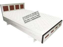 Полуторная кровать Mio Tesoro М1 КР-017.11.02-14 140x186 с двумя матрасами Letto 70x186 (дуб сонома)