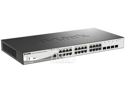 Коммутатор D-Link DGS-1210-28P/ME/B2A (24 x GE PoE+, 4 x SFP, 193W, L2)