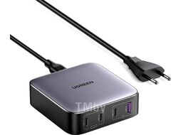 Сетевое зарядное устройство UGREEN Nexode 1*USB-A+3*USB-C 100W Desktop Fast Charger CD328 (Space Gray) 90928